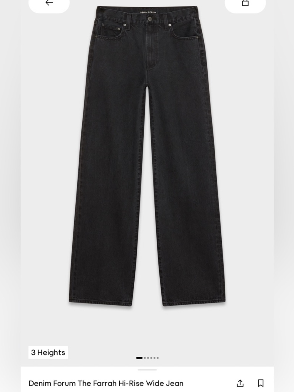 Denim Forum the Farrah high rise wide leg jeans